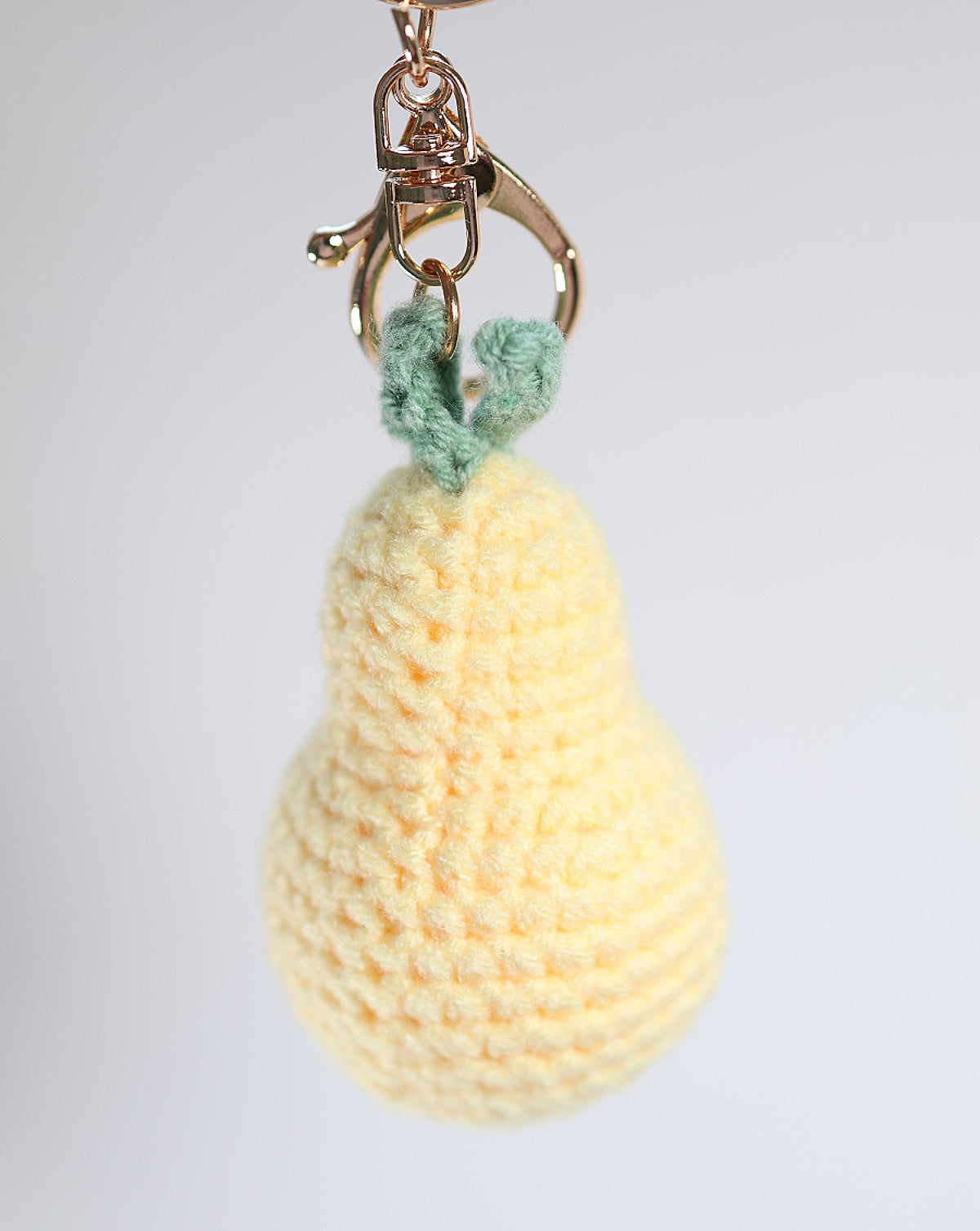 Handmade Pear Macrame Keychain, Bag Charm
