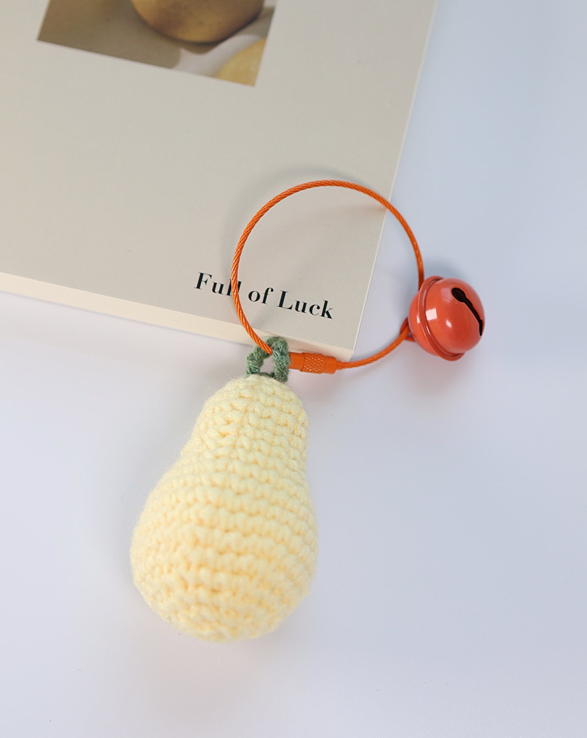 Handmade Pear Macrame Keychain, Bag Charm