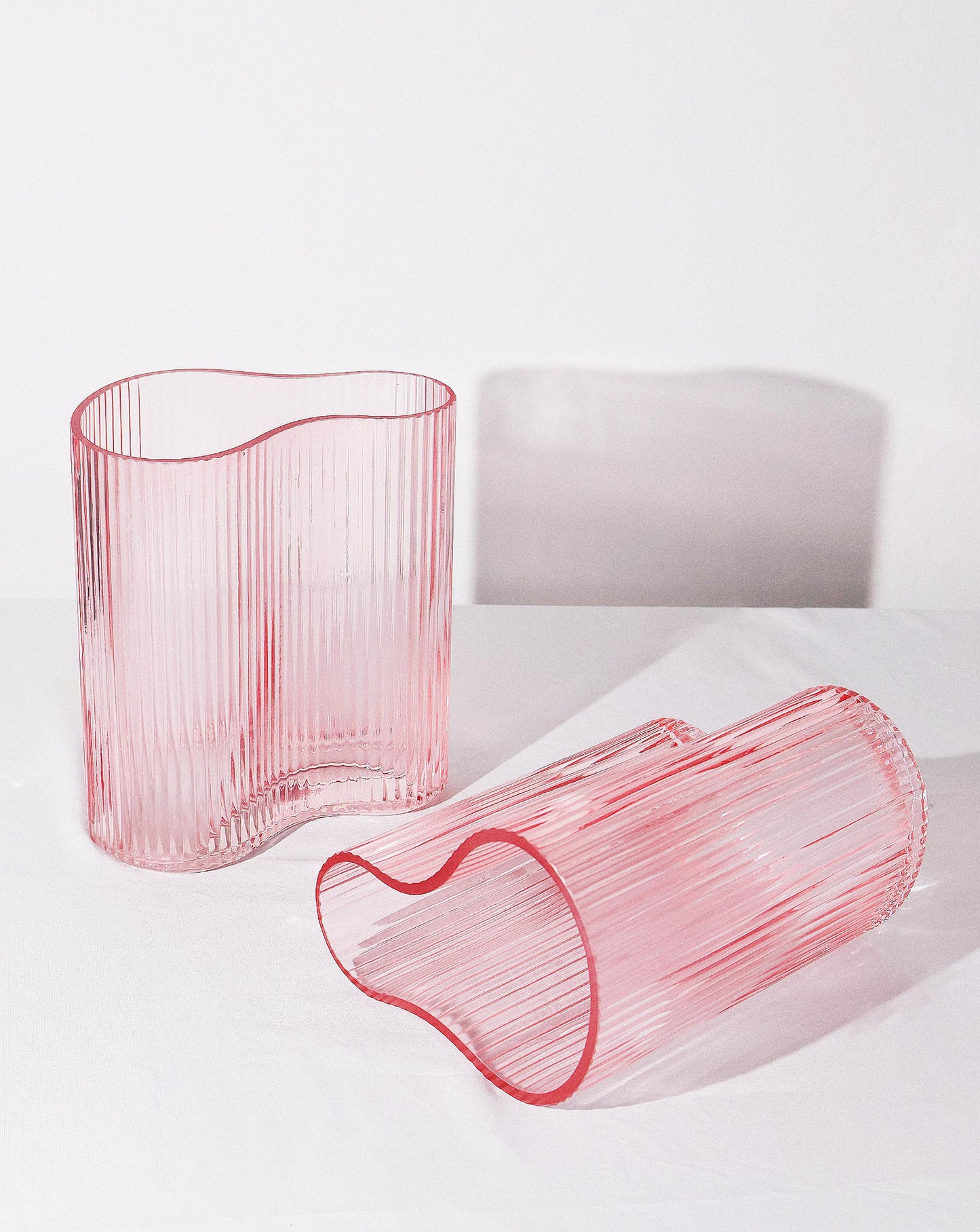 Oslo Modern Minimalist Pink Glass Vase