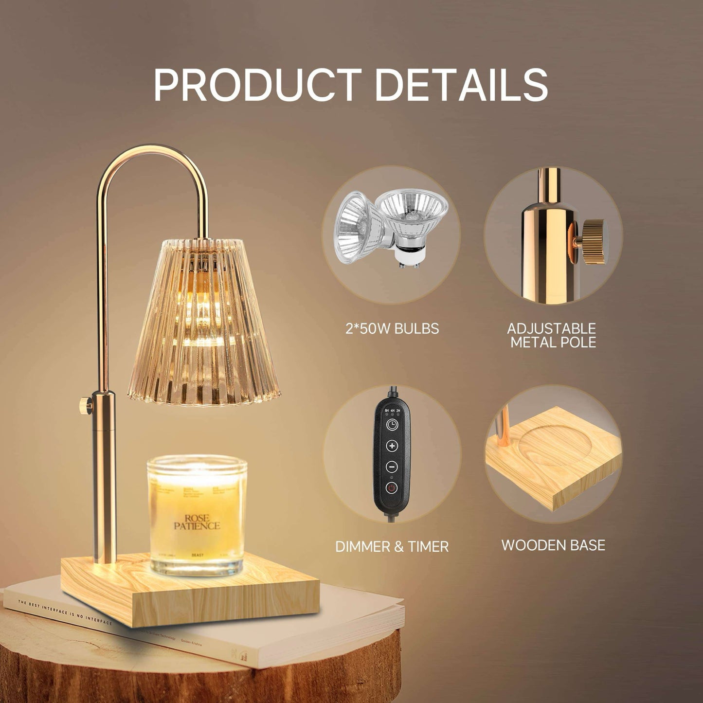 Safe and flameless Candle Warmer Lamp, ideal for homes with kids or pets.