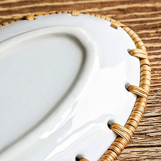 rattan plate's details