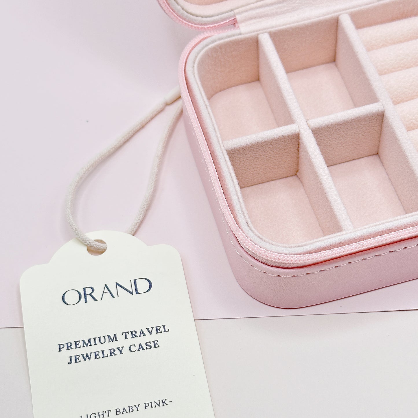 Jewelry organizer placed on a vanity, showcasing its stylish design and practical use for daily storage