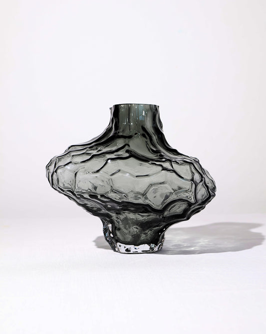 Nordic Canyon Vase - Smoke Gray