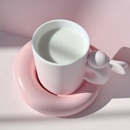 Pink Bunny Cup & Saucer Set