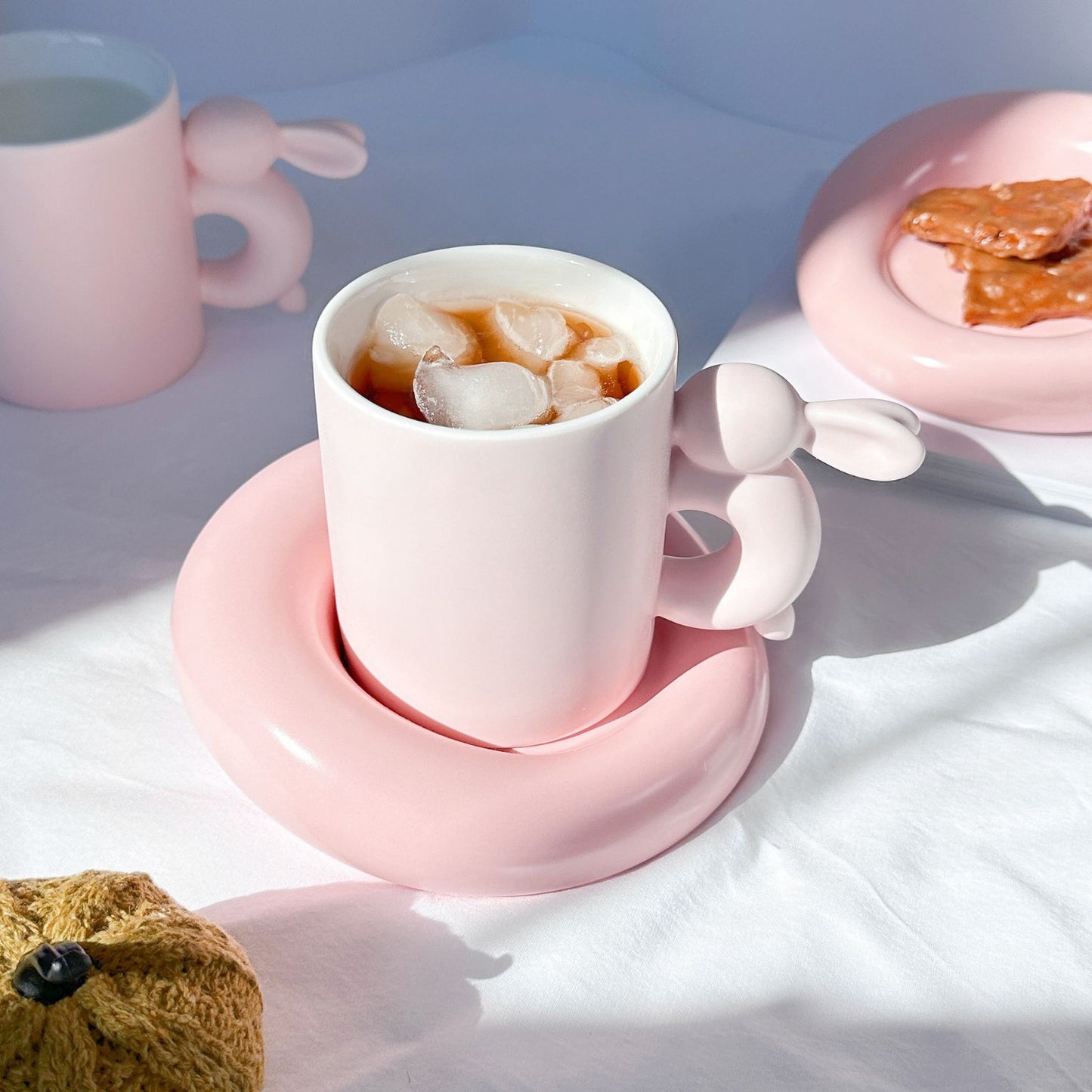 Pink Bunny Cup & Saucer Set