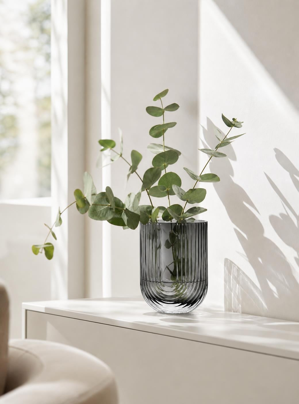 U-Shaped Glass Vase