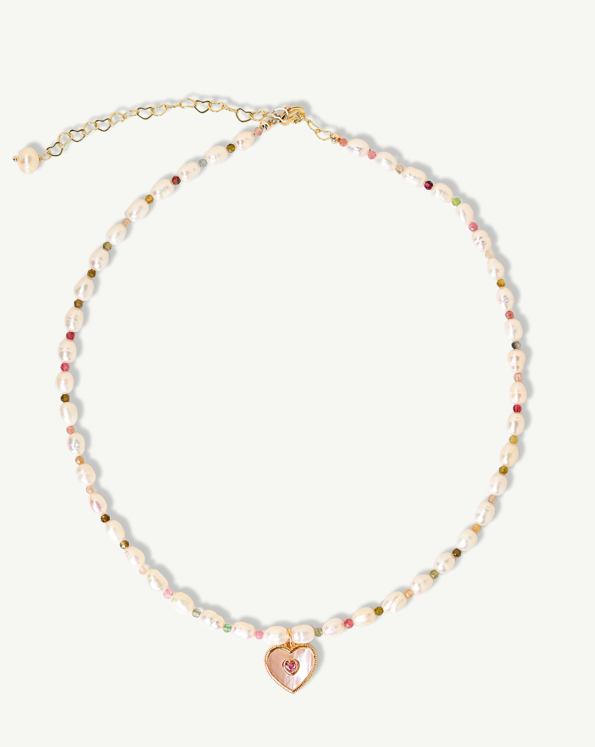 PRINCESS PEARL HEART NECKLACE