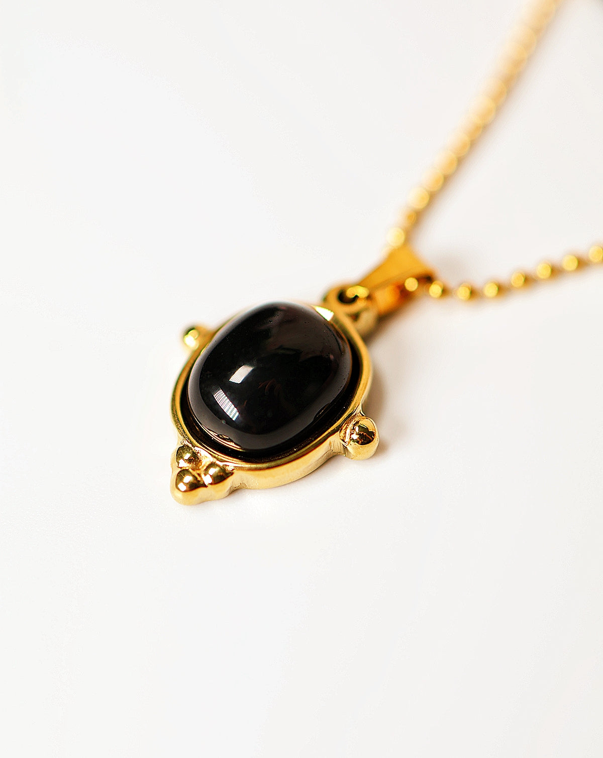 Café NOIR  ELEGANCE NECKLACE - BLACK ONYX