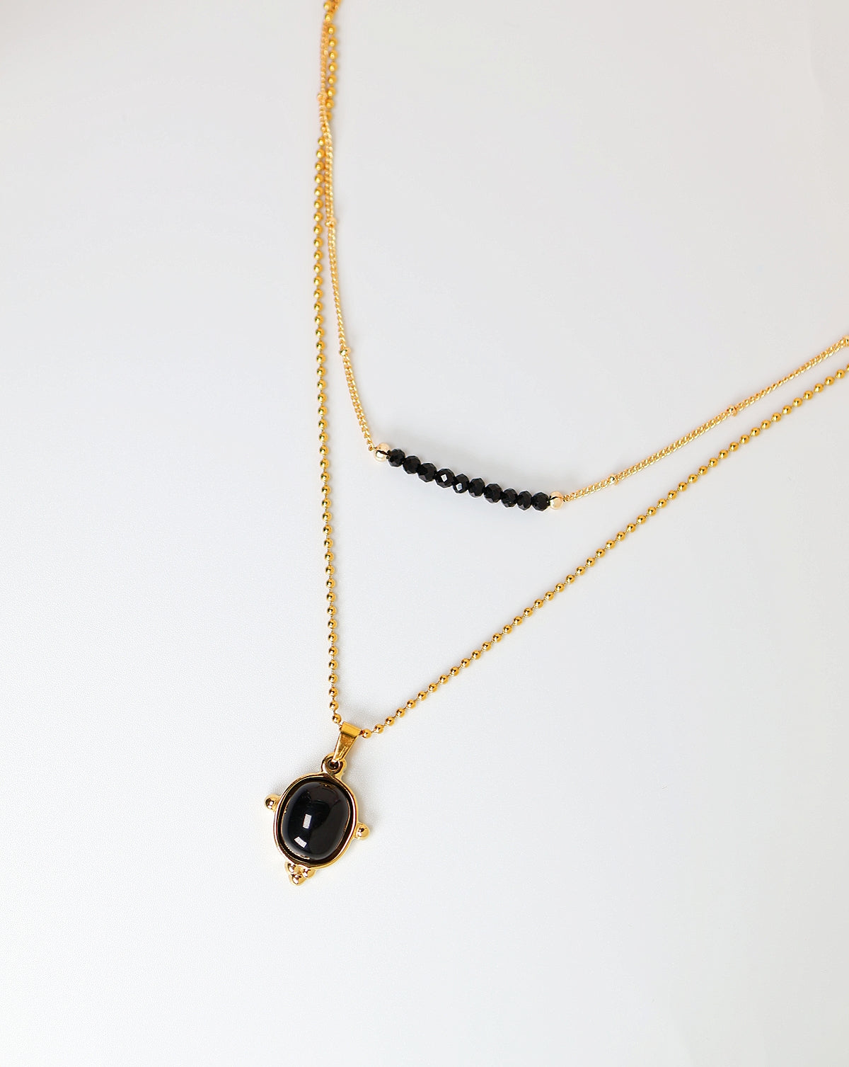 Café NOIR  ELEGANCE NECKLACE - BLACK ONYX