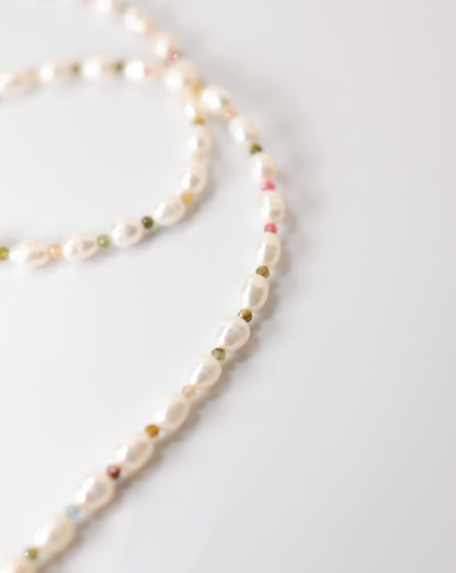 PRINCESS PEARL HEART NECKLACE