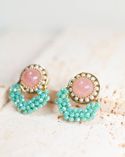 VINTAGE PEACH BLOSSOM STUD