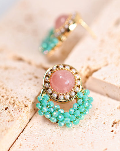 VINTAGE PEACH BLOSSOM STUD