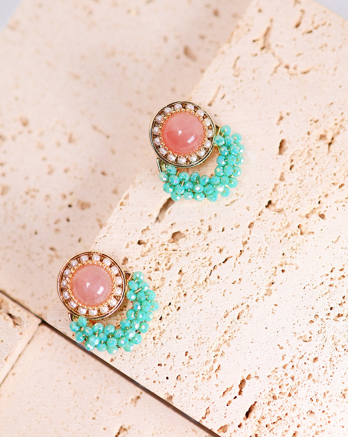 VINTAGE PEACH BLOSSOM STUD