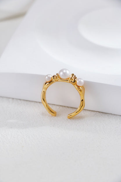 MOLTEN PEARL STACKING RING