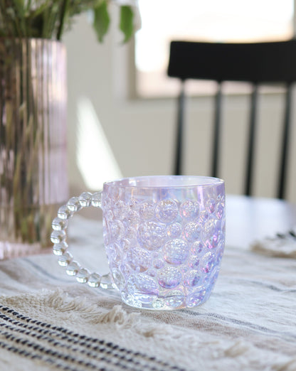 Bubble Lustered Glass Cup