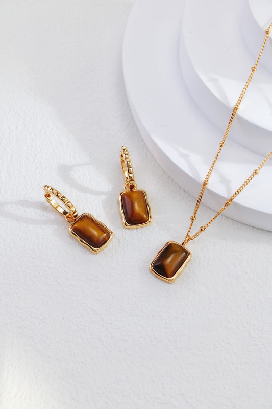 RETRO TIGER'S EYE JEWELRY SET