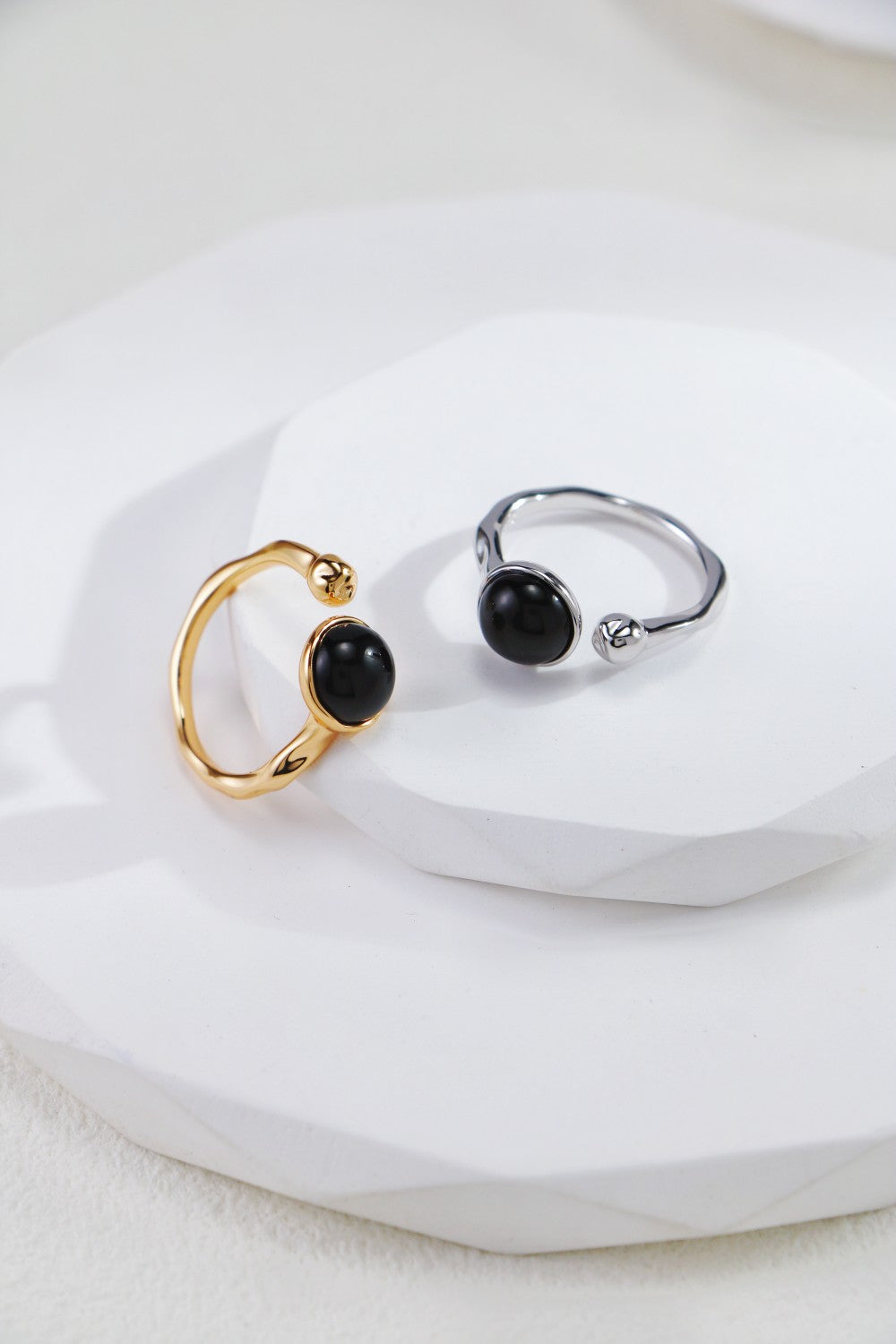 MOLTEN BLACK ONYX OPEN RING