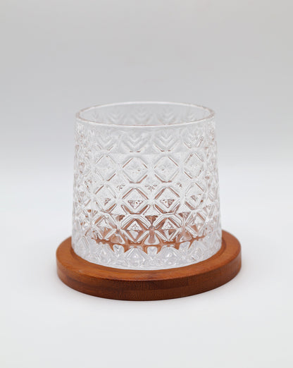 Vintage Spinning Whisky Rocks Glass