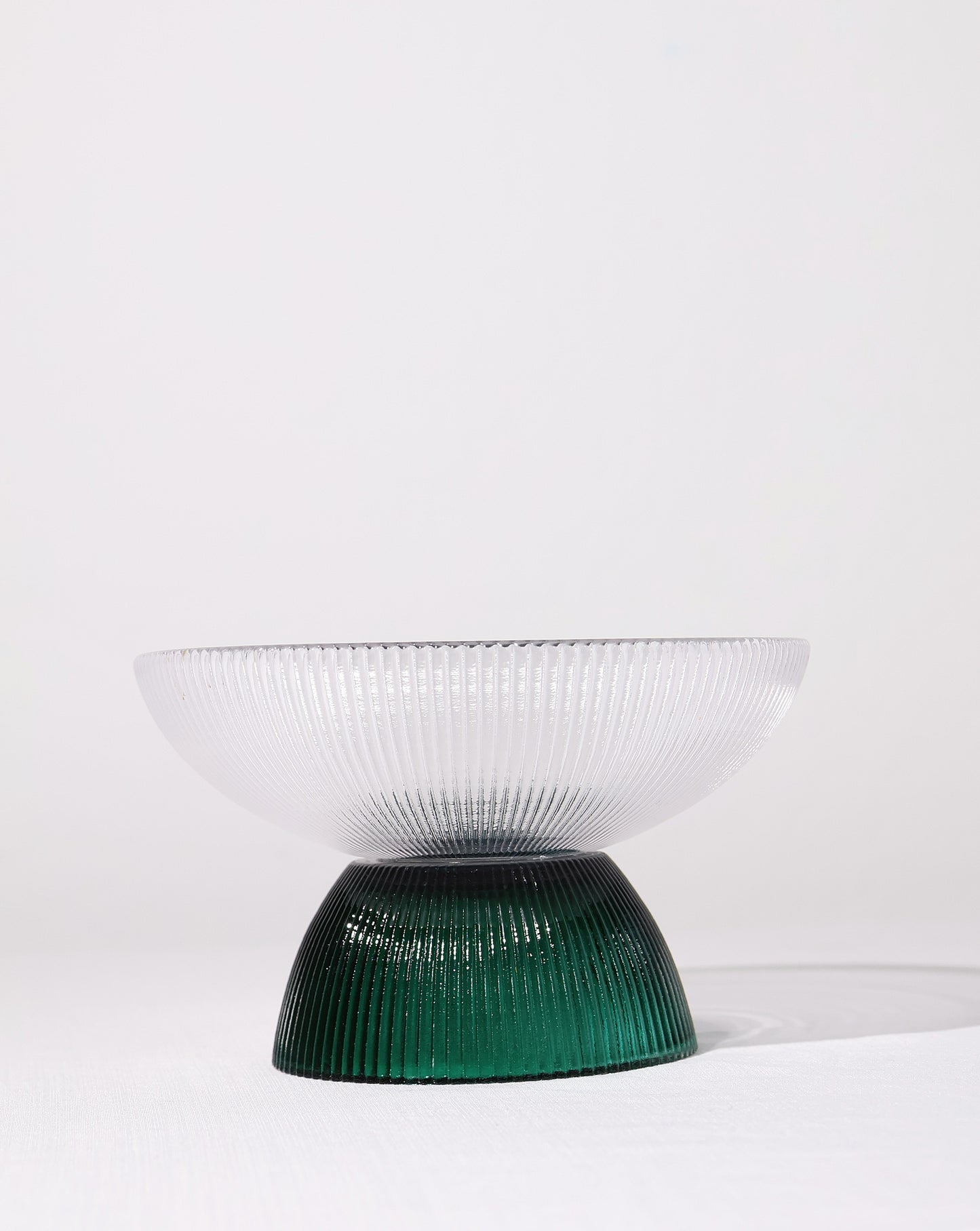 Nova Glass Fruit Bowl - Forest Green