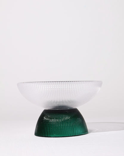 Nova Glass Fruit Bowl - Forest Green