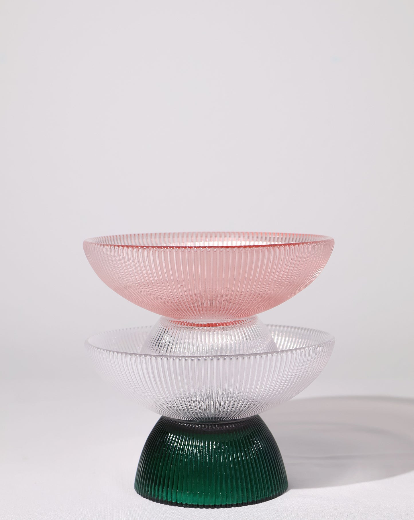 Nova Glass Fruit Bowl - Light Pink