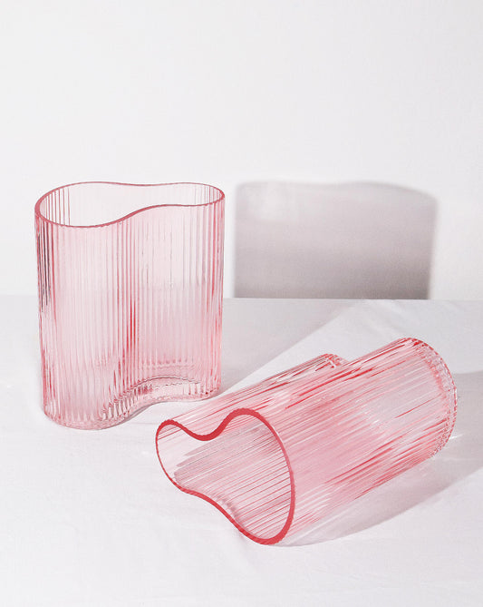 Oslo Modern Minimalist Pink Glass Vase