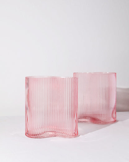 Oslo Modern Minimalist Pink Glass Vase