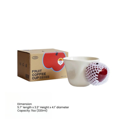 Hand Painted Apple Coffee Cup