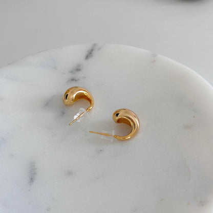 GOLD TEARDROP HOOPS