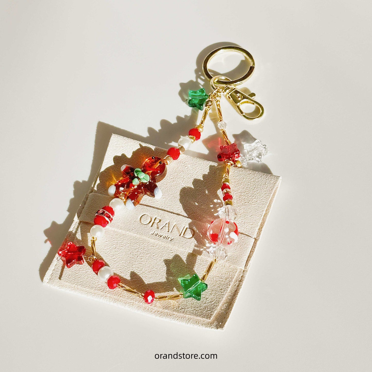 Handmade Christmas Keychain - Gingerbread