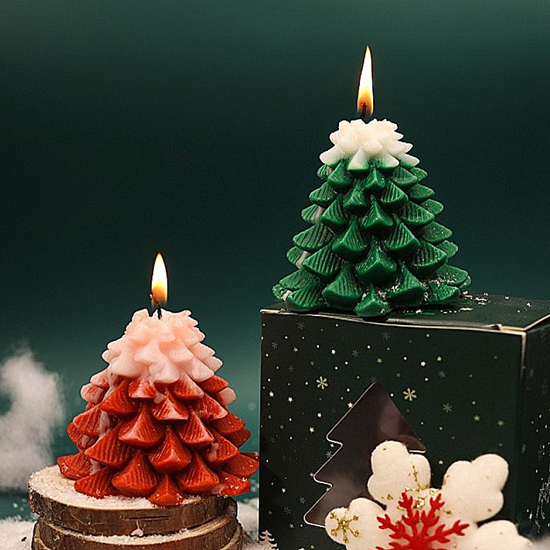 Snow Top Christmas Tree Scented Candle - Gift Box