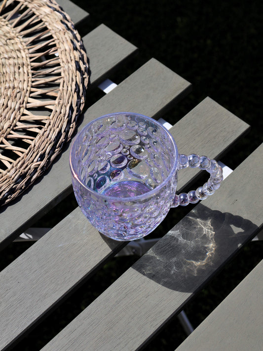 Dreamy Luster Glass Mug as a centerpiece in a stylish table setting.