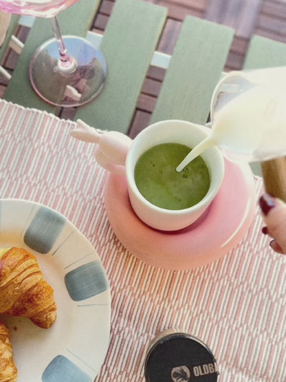 Pink Bunny Cup & Saucer Set