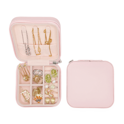 Pink Travel Jewelry Organizer